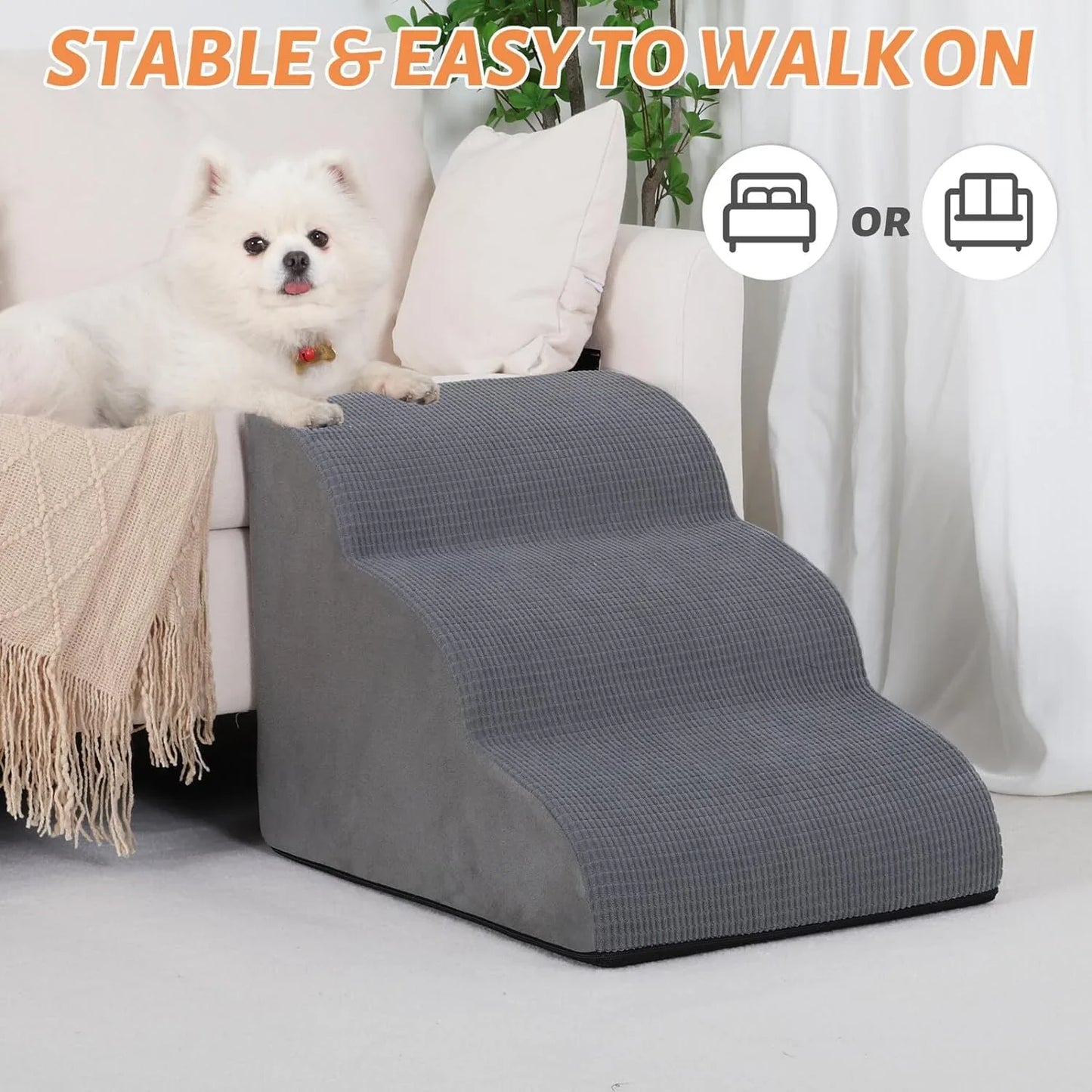 Memory Foam Pet Steps